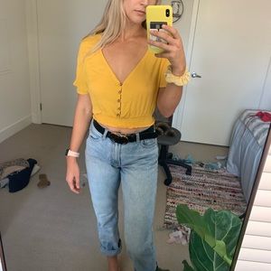 Yellow Crop Top